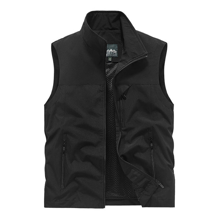 Herr ventilerande softshell Utomhus väst med Mesh innerfoder och fickor med dragkedja