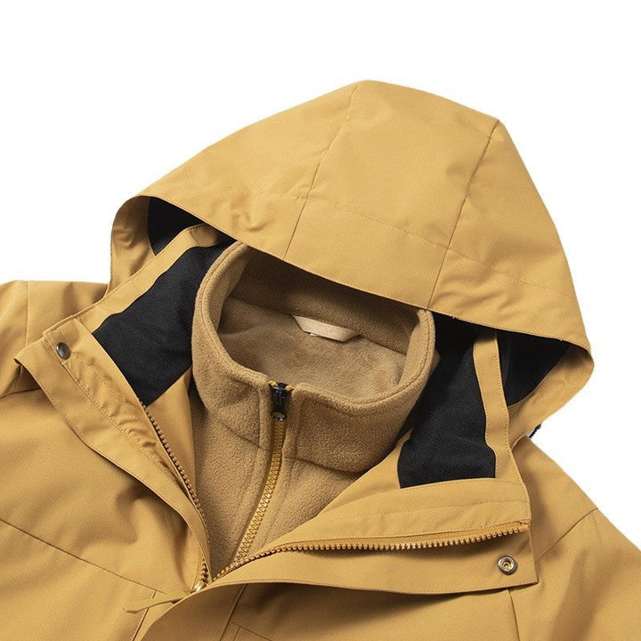 Herr Vattentät Softshell Utomhus Jacka med Welded Sömmar, Tactical Bröstfickor och Justerbar Huva