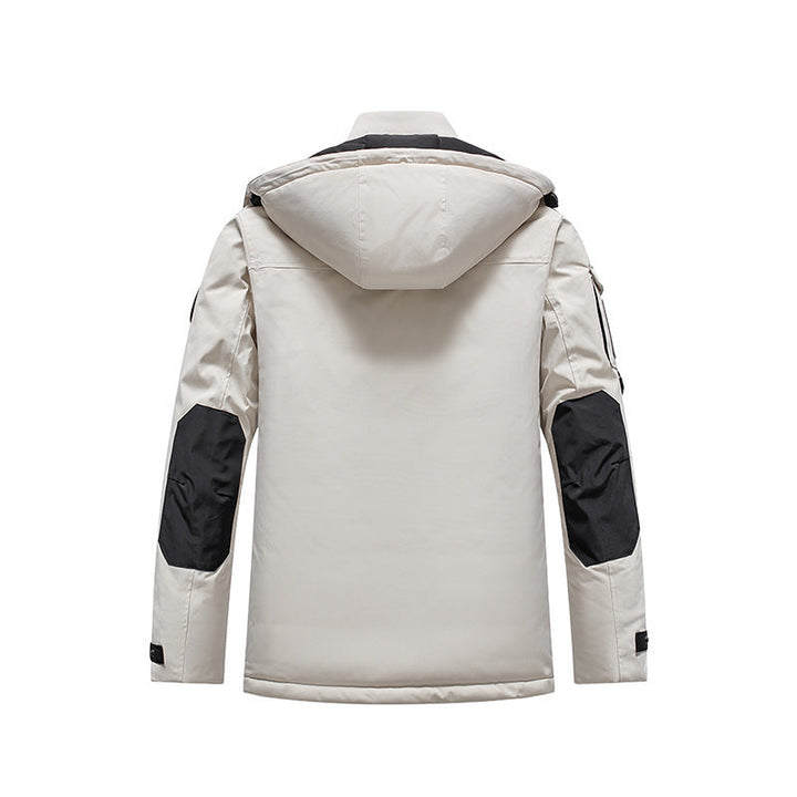 Herr isolerad Field parka med huva, flera Funktion Fickor och vindtät Skal