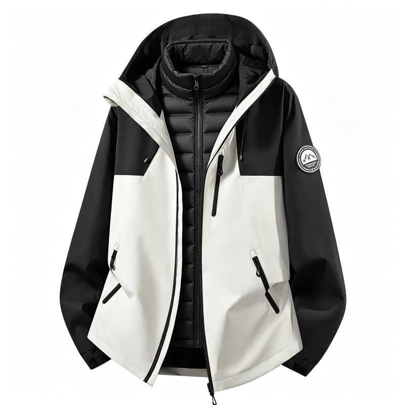 Dam combinable softshell outdoorjacka med avtagbar vadderad inner jacka