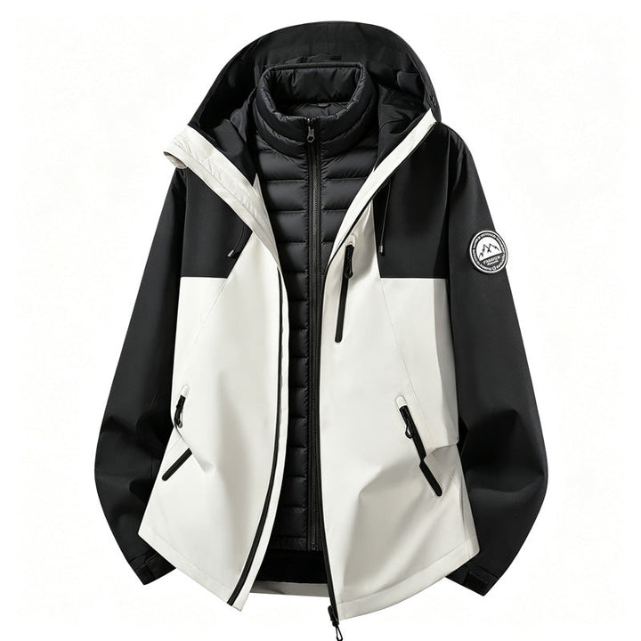 Dam combinable softshell outdoorjacka med avtagbar vadderad inner jacka