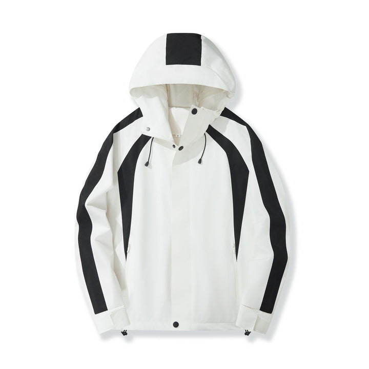 Dam Urban med huva Anorak med kontrasterande Panels, Mesh foder &amp; justerbar fåll