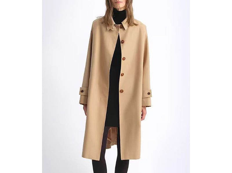 Dam elegant lång trenchcoat Drune
