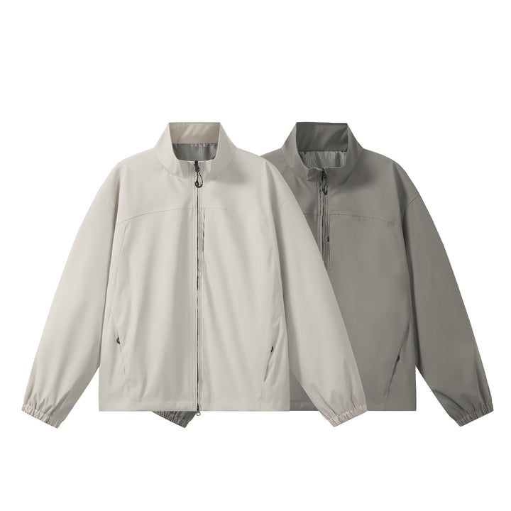 Unisex Lätt, Packable Funktionell Jacka i Oversized Boxig Skärning med Ståkrage