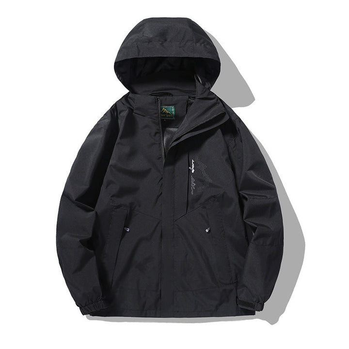 Herr Nano Wind och Water-Resistant Outdoor Luvtröja Jacka med Ventilation Mesh, Adjustable Huva och Concealed Fram Lock