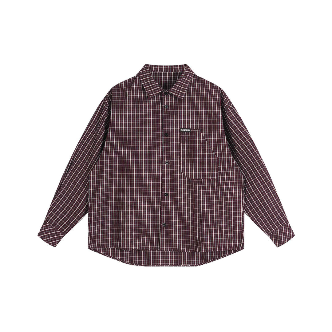 Unisex Boxig Skjorta Jacka i Oversized Boxig Skärning med Kent Krage, Breast Ficka, och Extended Back Fåll