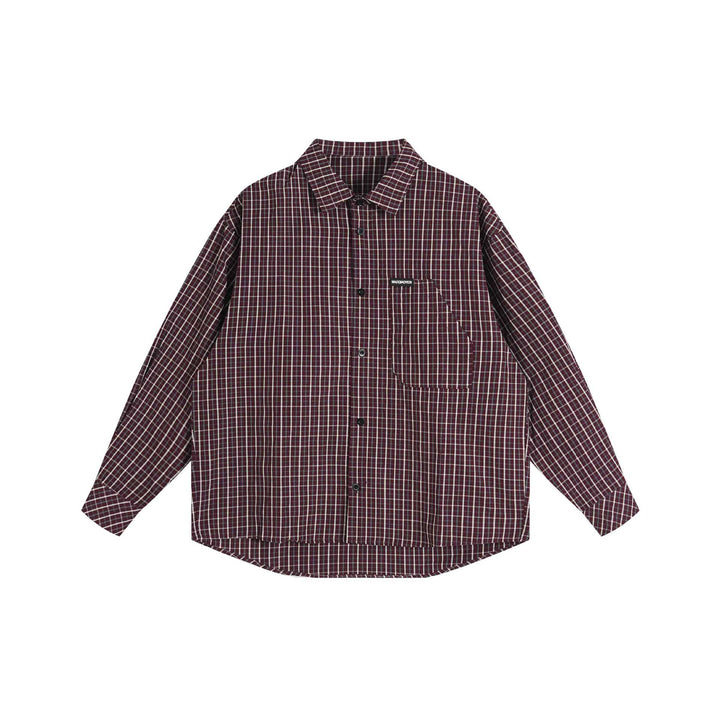 Unisex Boxig Skjorta Jacka i Oversized Boxig Skärning med Kent Krage, Breast Ficka, och Extended Back Fåll