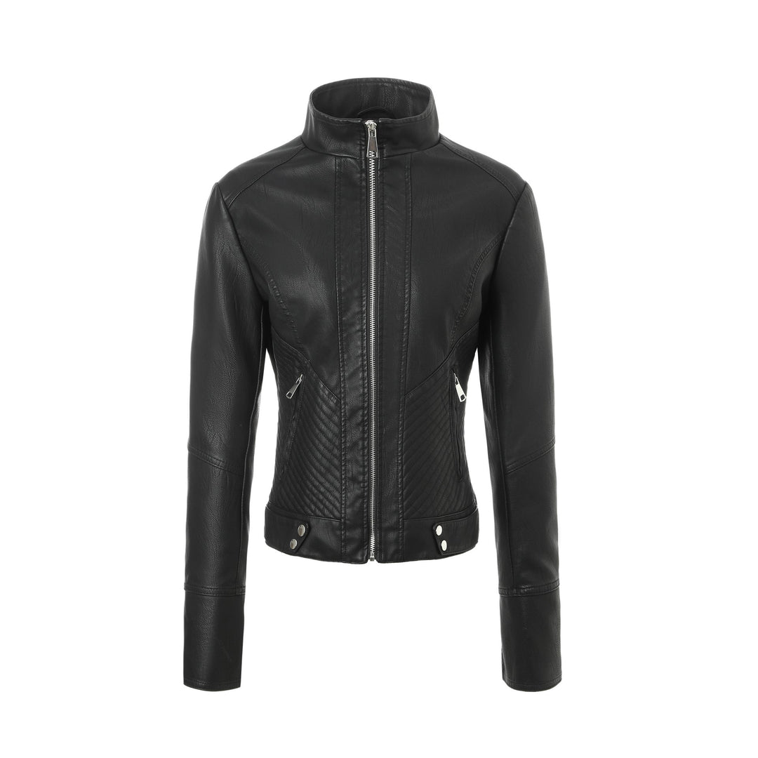 Dam Bikerjacka med Distinctive Quiltad Mönster