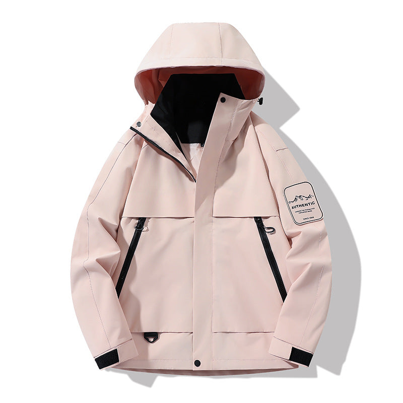 Herr Multifunctional Vattentät Softshell Regnjacka med Uttagbar Fleece Inre Jacka