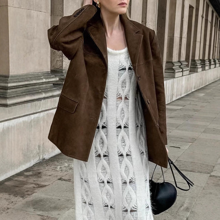 Dam Fashion mockajacka med elegant detaljer