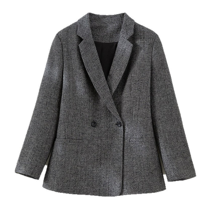 Dam ärmlös skräddad ullblandning väst med shawl krage look och midja strap