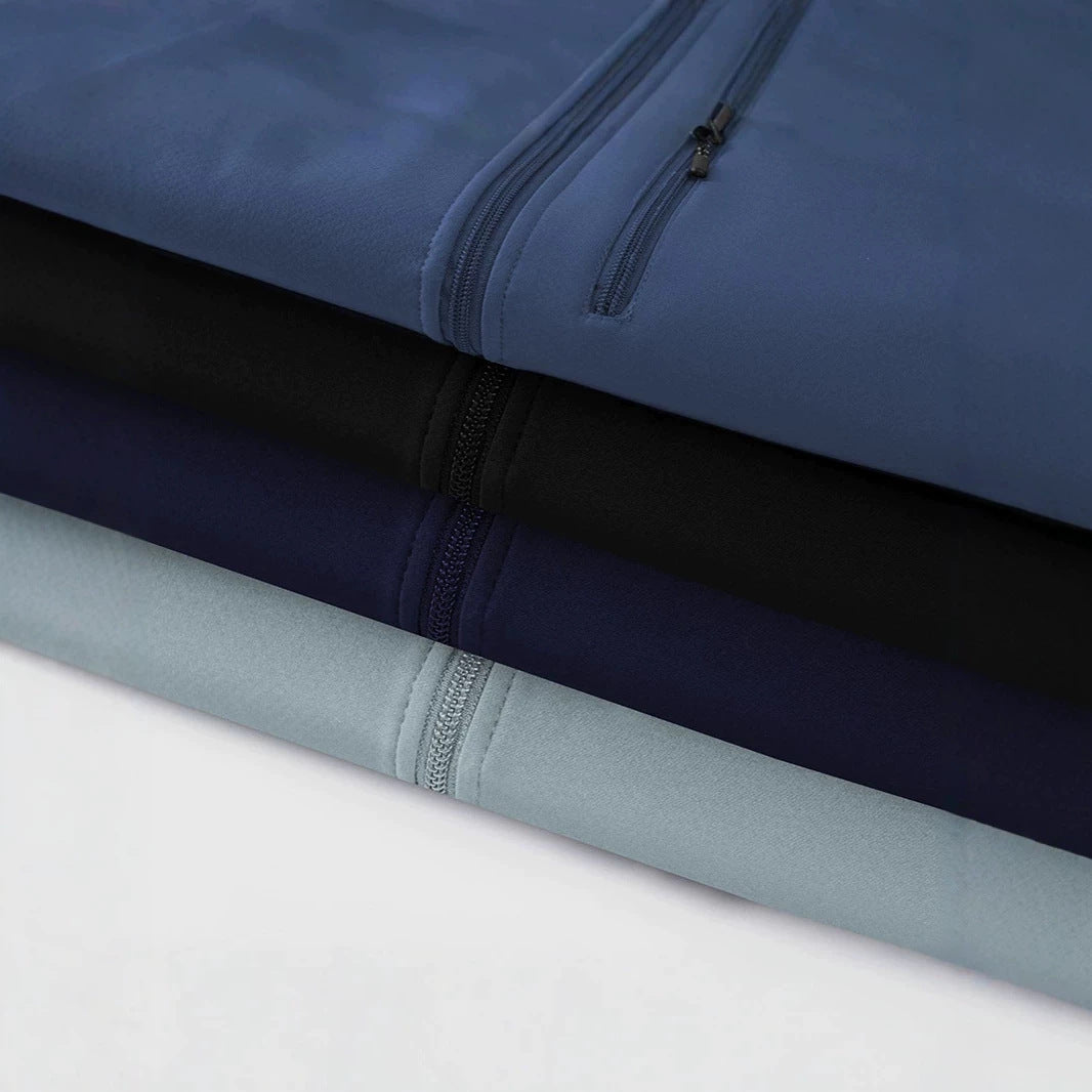 Herr Sherpa-Lined Softshell Väst med Stående Krage och Zippered Fickor
