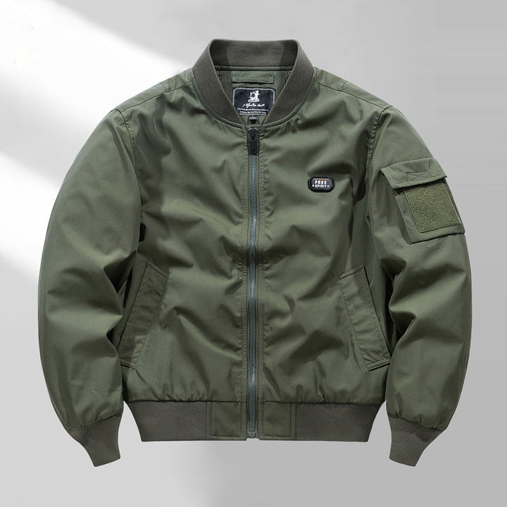 Herr Short Aviator-Style Jacka med Multifunctional Arm Ficka