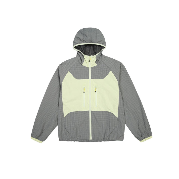 Unisex Light med Huva Vindjacka med Ripstop Material, Colourblock Inserts och Fram Fickor