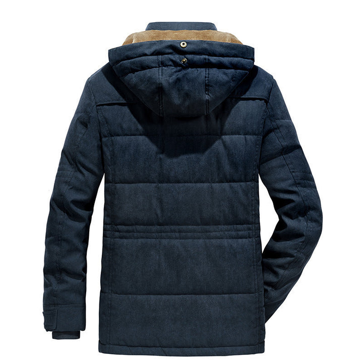 Herr Isolerad med Huva Field Jacka med Manchester Foder, Quiltad Termisk Insulation och Multifunctional Fickor