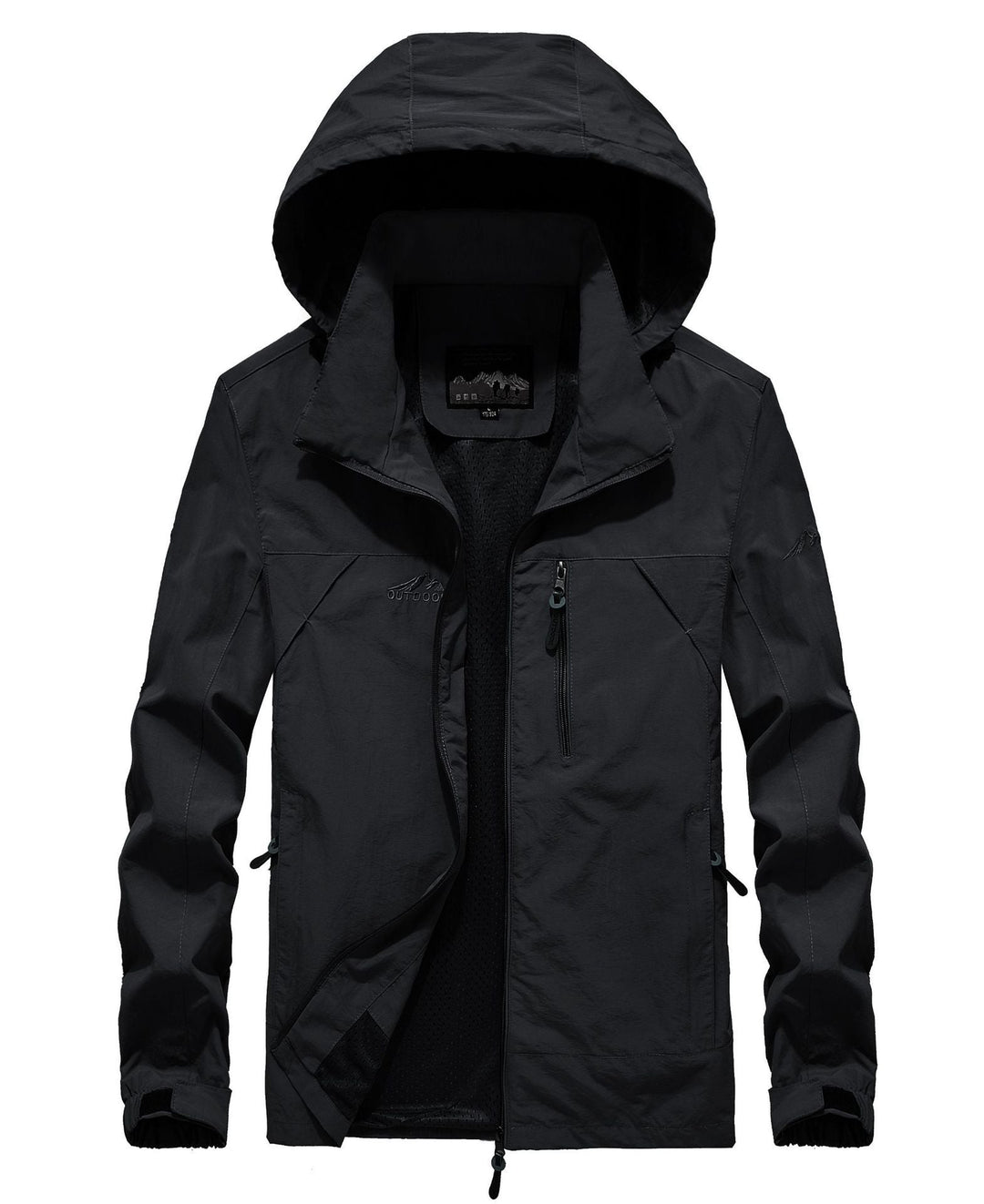 Herr Lätt Andningsbar Softshell Trekking Jacka med Huva och Mesh Foder