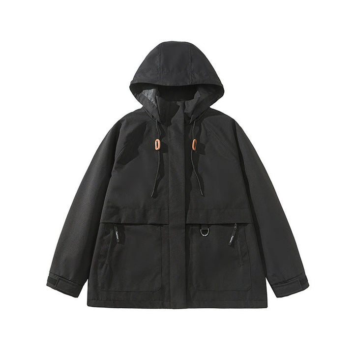 Dam med huva Utility Parka med vattentät membrane, stor framfickor &amp; justerbar fåll