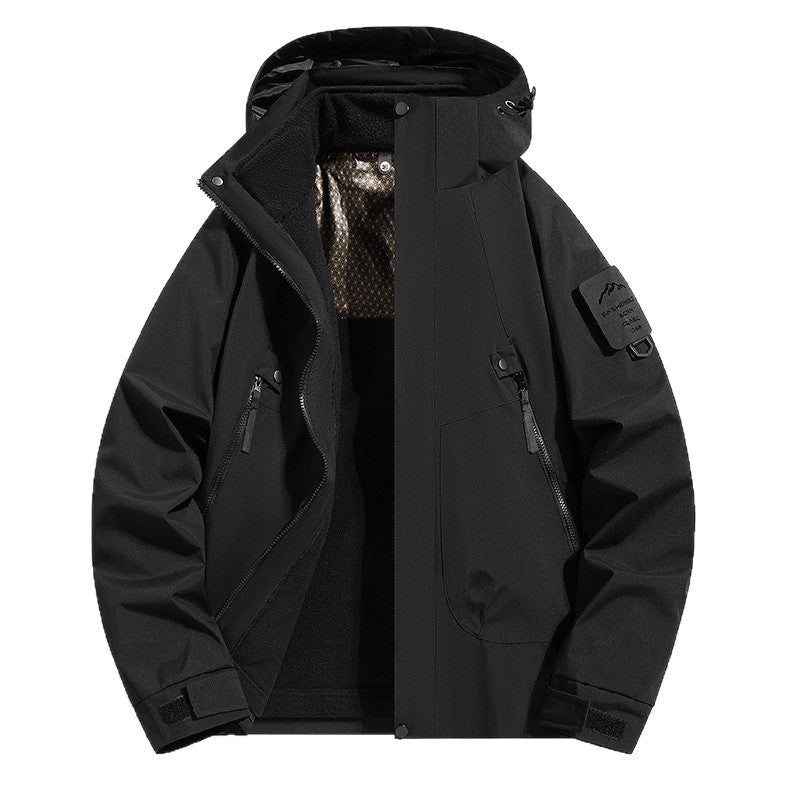 Dam vattenavvisande softshell funktionsjacka med justerbar huva, vindtät membrane och diagonal zip fickor