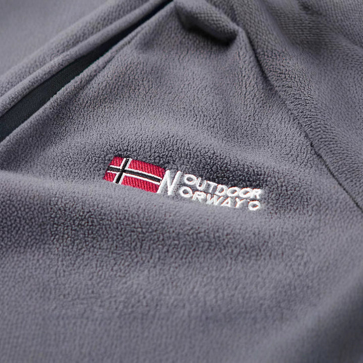 Herr Fluffy Dragkedja Troyer Fleece Pullover med Ståkrage och Raglanärmar