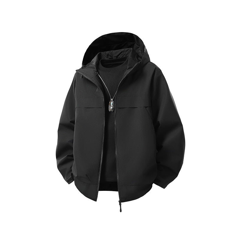 Herr Kapuzen-Softshelljacke med Teknisk Vindskydd, Two‑Way-Reißverschluss och Dolda Utility-Taschen