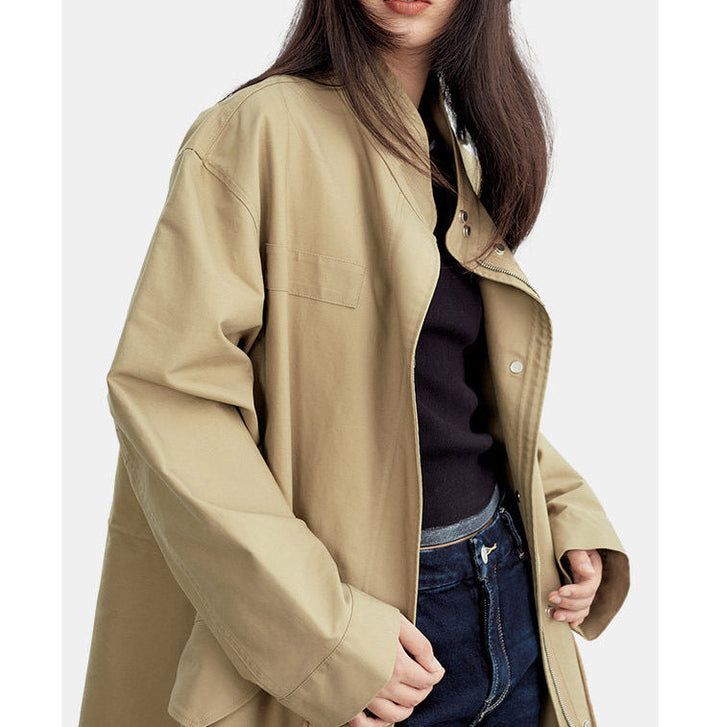 Dam Fashion övergångsjacka med hög krage 1789268979