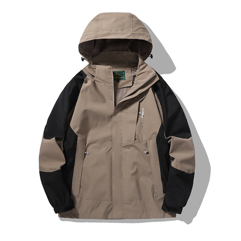 Herr Nano Wind och Water-Resistant Outdoor Luvtröja Jacka med Ventilation Mesh, Adjustable Huva och Concealed Fram Lock