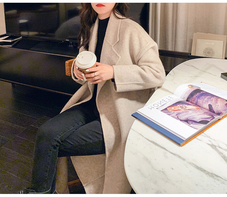 Dam elegant och avslappnad oversize ull jacka Drune