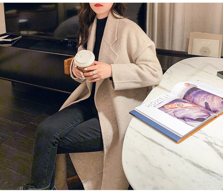 Dam elegant och avslappnad oversize ull jacka Drune
