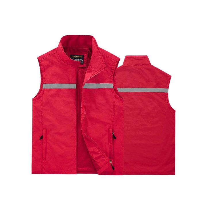 Herr Reflective Work och Safety Väst med Lätt Mesh Foder