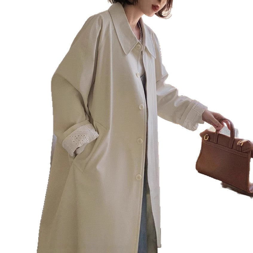 Dam avslappnad oversize trenchcoat