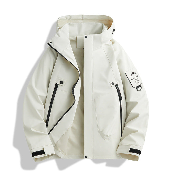 Dam vattenavvisande softshell funktionsjacka med justerbar huva, vindtät membrane och diagonal zip fickor