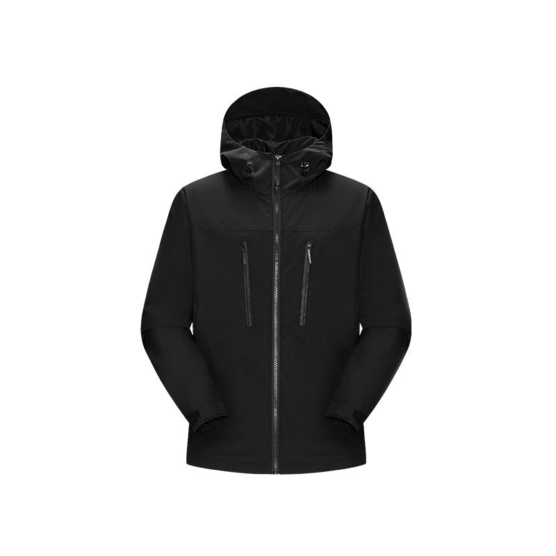 Dam Technische Wasserfeste Softshell‑regenjacke med huva, Versiegelten Nähten och Vertikalen Reißverschlusstaschen