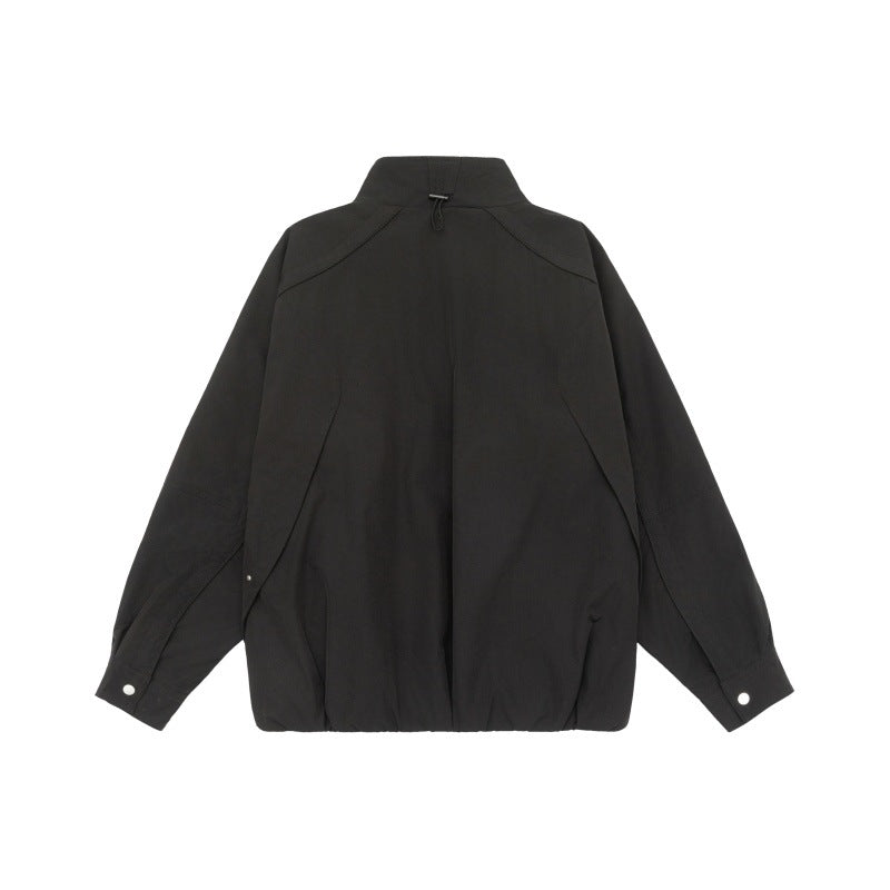 Dam Lätt Raglan Bomber Jacka med Ståkrage och Elastic Fåll