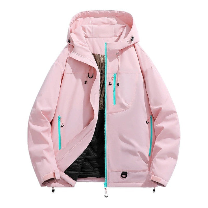 Dam vattentät Insulated softshell Thermo jacka med huva och Multifunctional fickor
