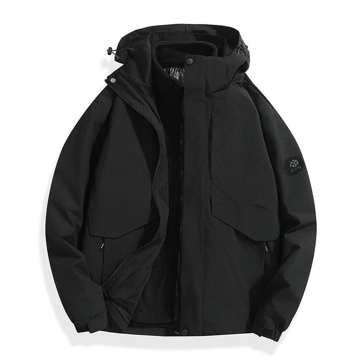 Herr lätt softshell regnjacka med Avtagbar fleecefoder, Sealed Sömmar och flerafunktionell Fickor
