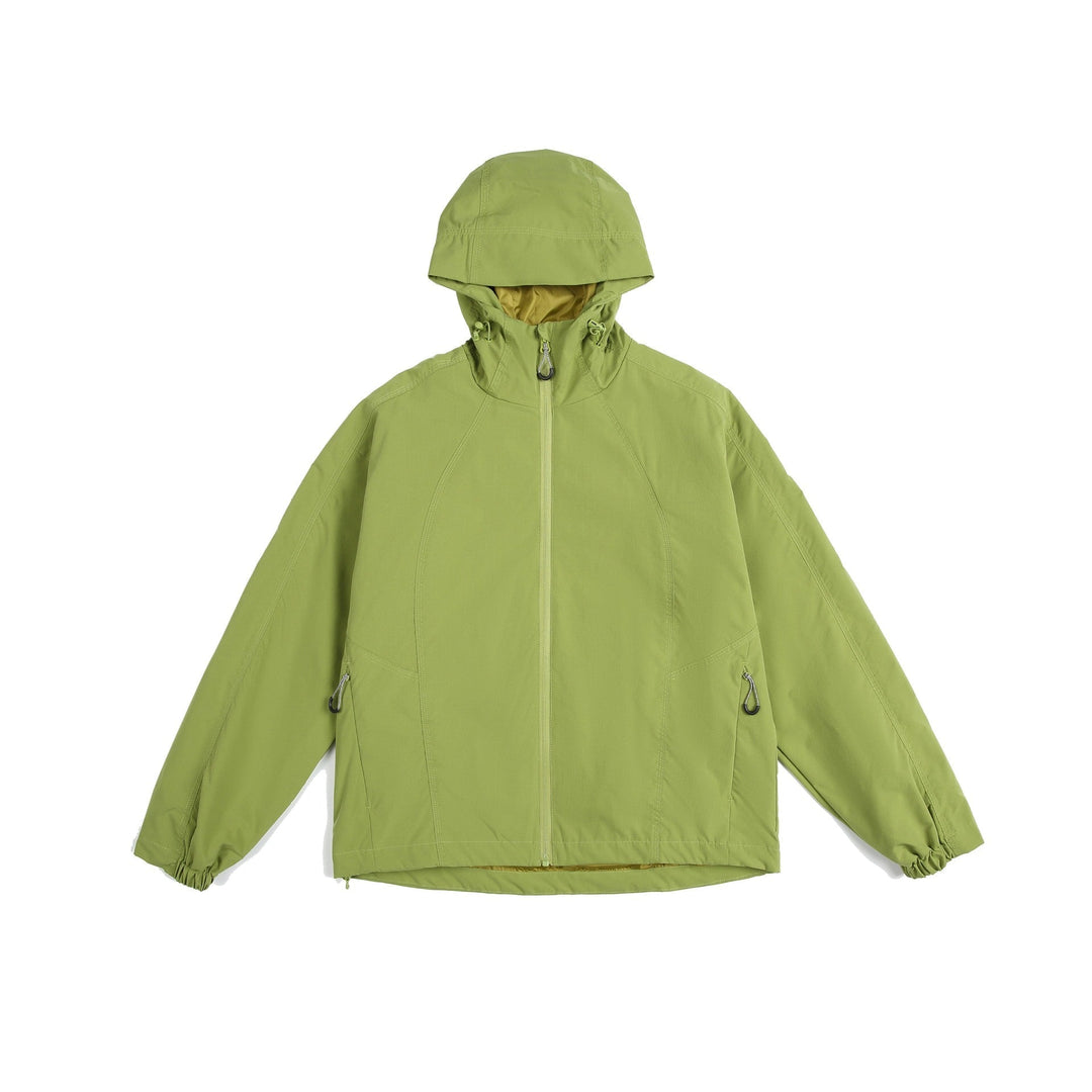 Dam Lätt Vindjacka med Huva, Adjustable Fåll, och Water-Repellent Function