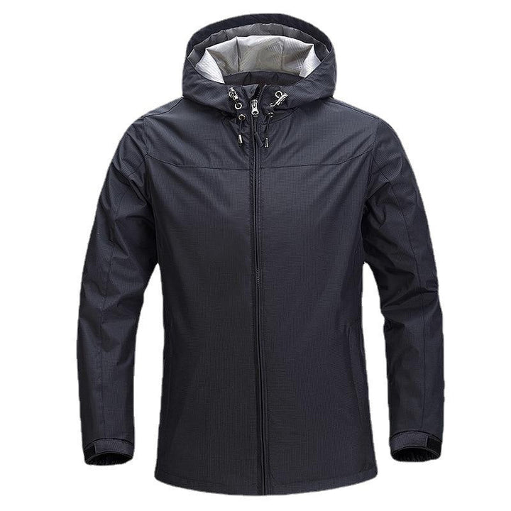 Unisex lätt Packable Rain och Wind jacka med justerbar huva och andningsbar foder