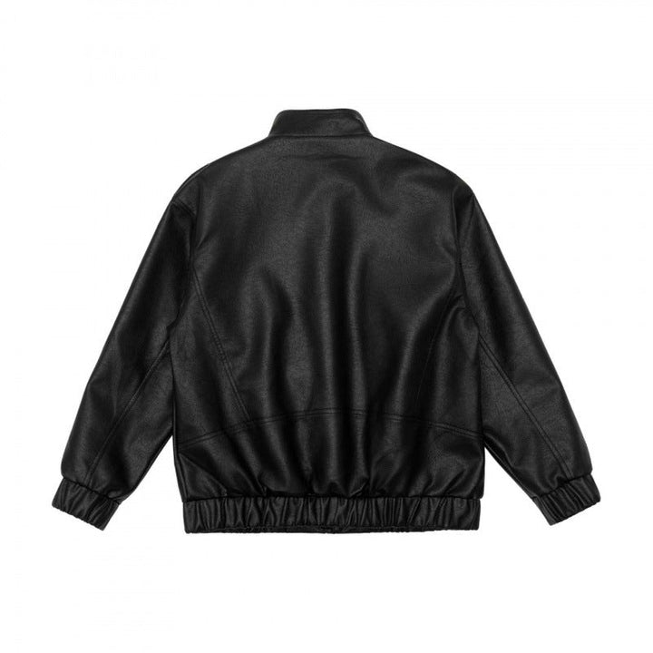 Herr boxig fuskläder Blouson med ståkrage, Axel Epaulettes och elastisk fåll