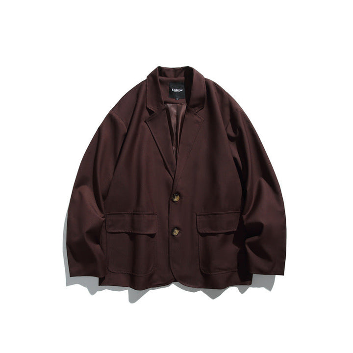 Herr oversize Jacka tillverkad av draping twill med utanpåfickor
