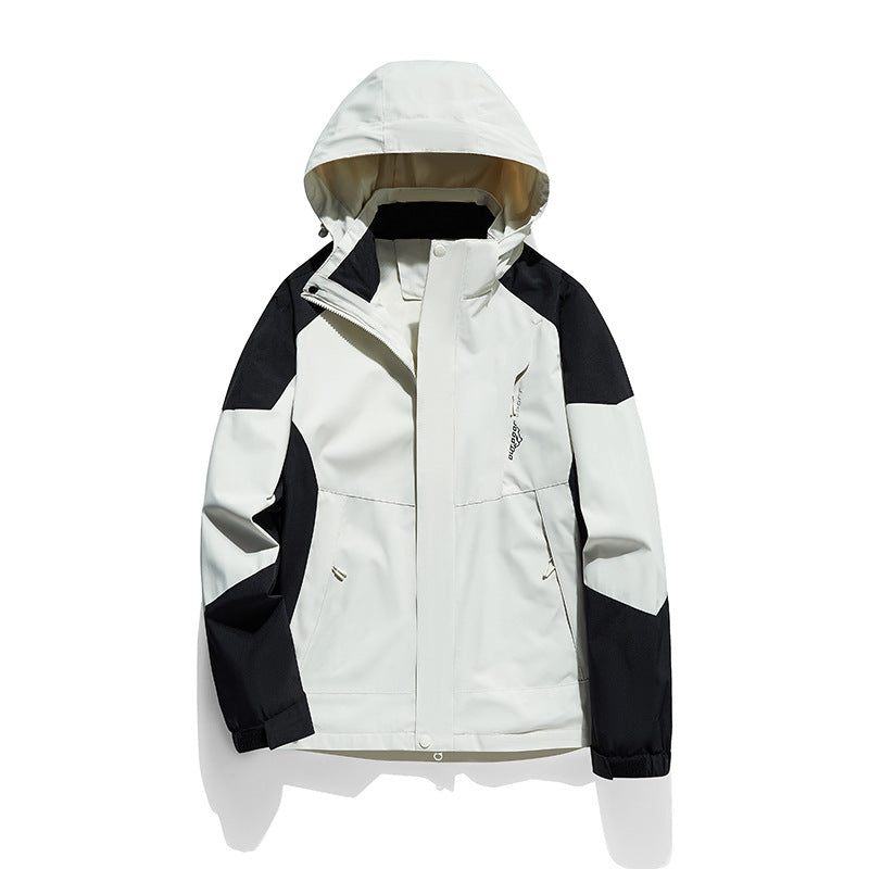 Dam två-layer softshell utomhusjacka med removable fleece inner layer och huva
