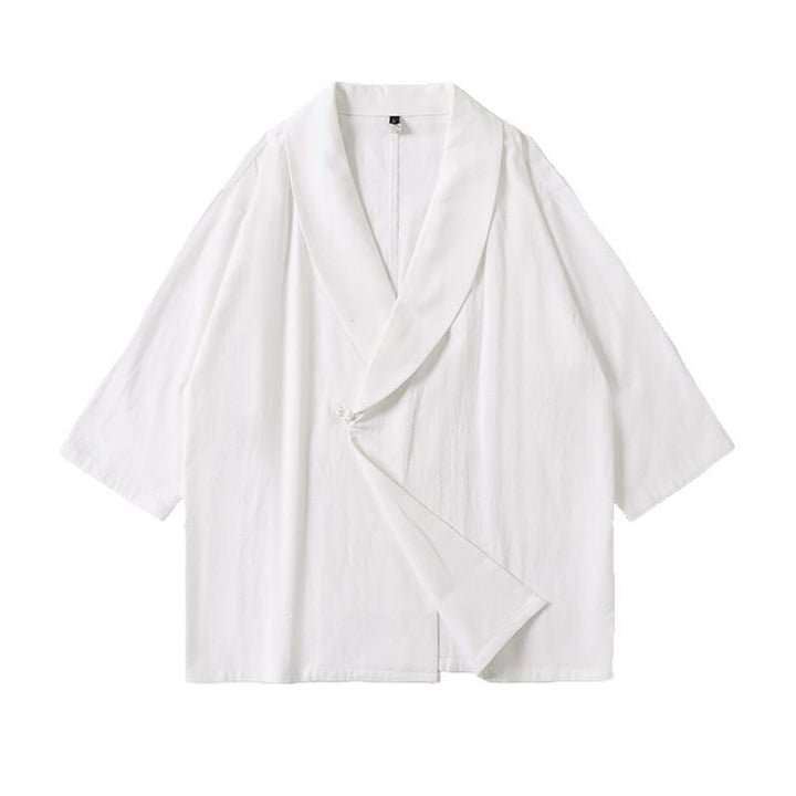 Unisex oversize Kimono jacka med Shawl krage och Wrap stängning