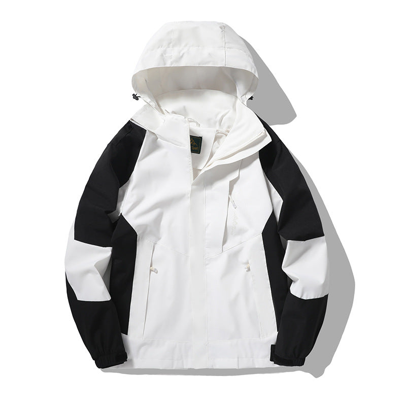 Herr Nano Wind och Water-Resistant Outdoor Luvtröja Jacka med Ventilation Mesh, Adjustable Huva och Concealed Fram Lock