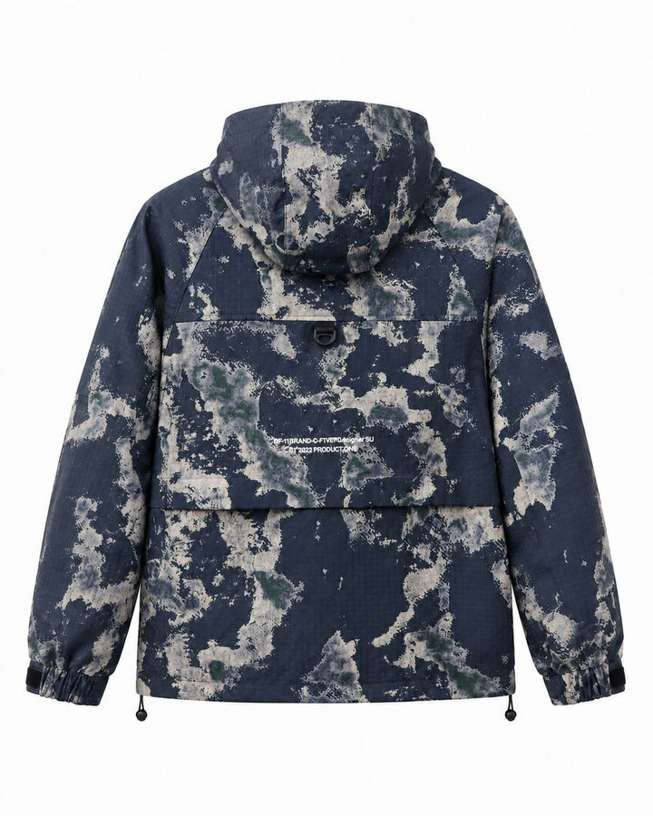 Herr teknisk Kamouflage parka med huva och Ripstop Ytter Material