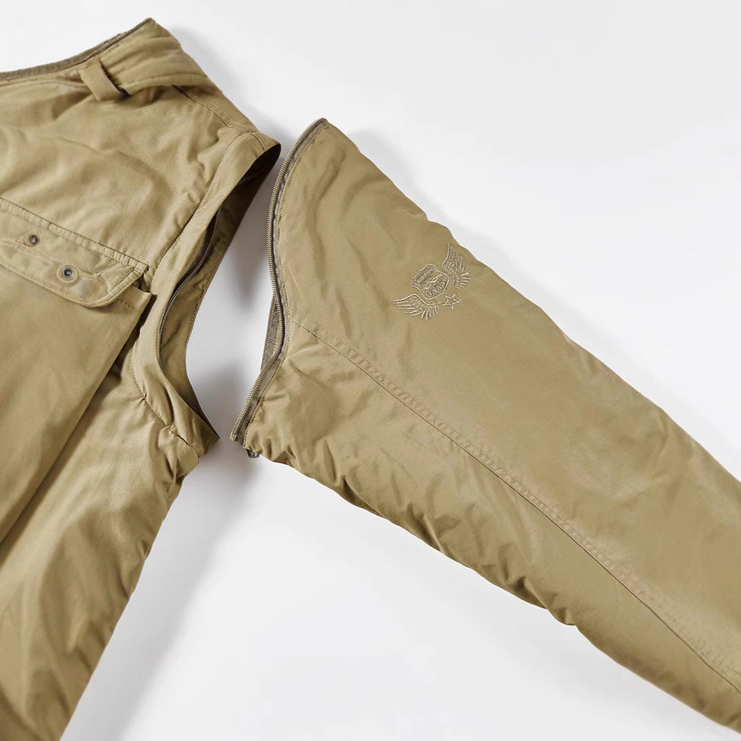 Herr Utility Parka med Warming Fleecefoder, Multifunction Fickor, och Justerbar Huva