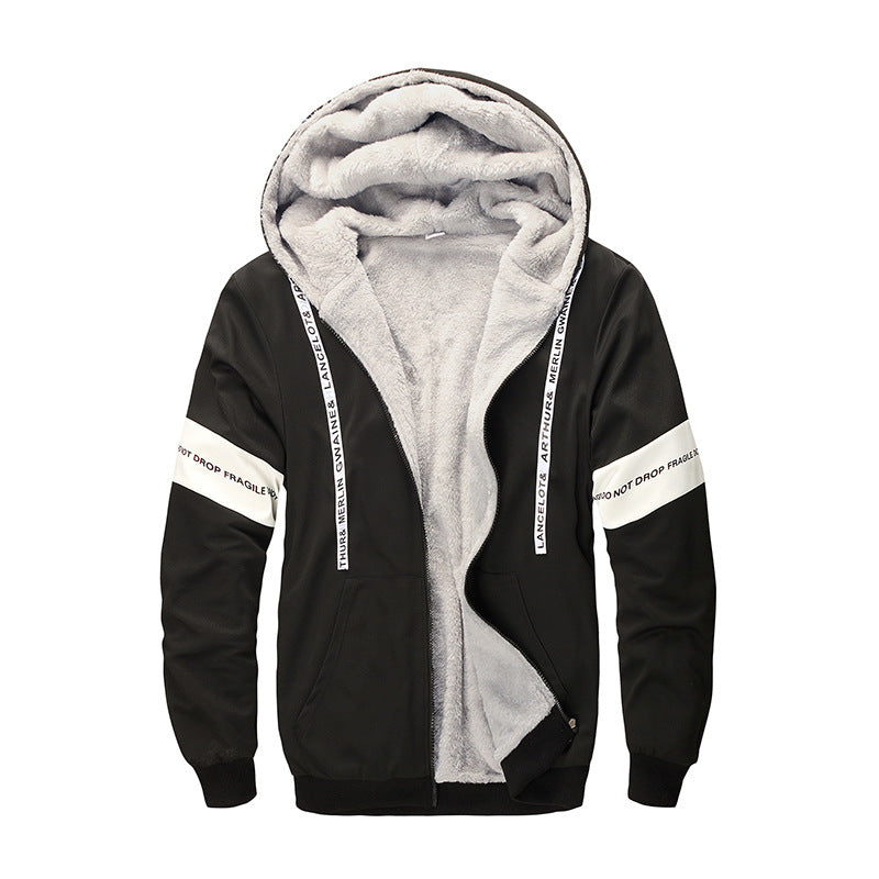 Herr Bekväm Fleece Luvtröja