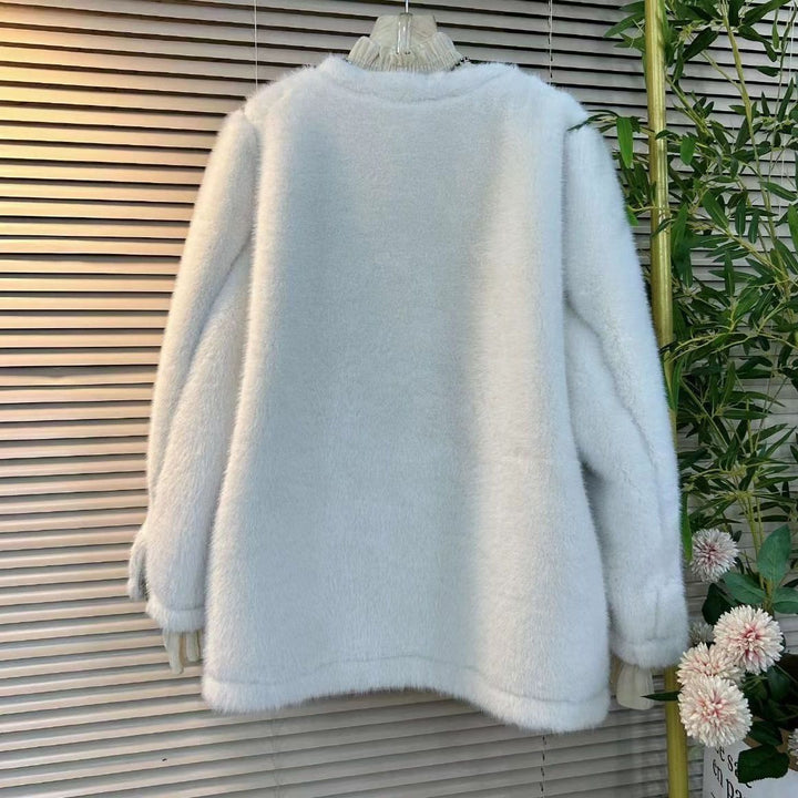 Dam elegant pälsjacka