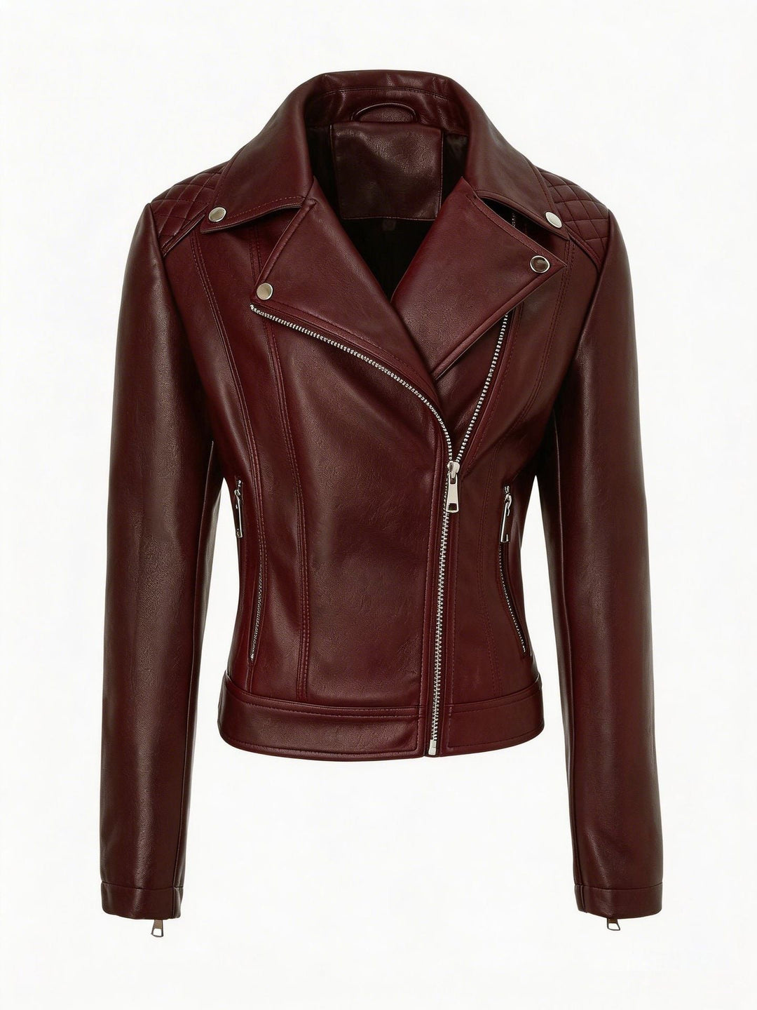 Dam Noble Bikerjacka med Quiltad Design