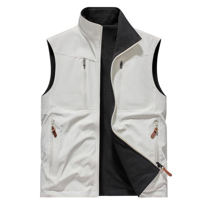 Herr Vindtät Softshell Väst med Fleecefoder &amp; Multifunktionell Fickor