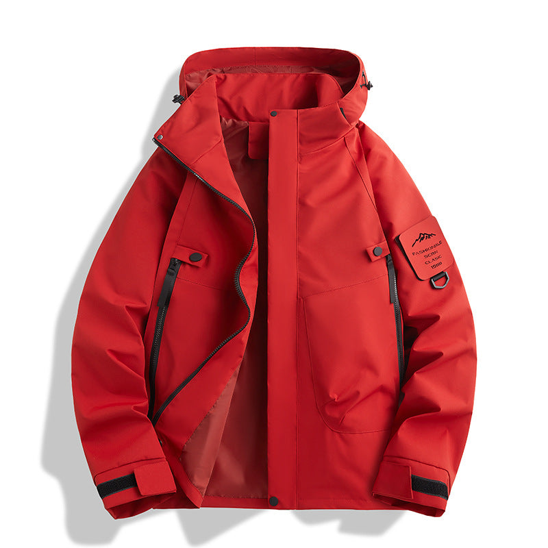 Dam vattenavvisande softshell funktionsjacka med justerbar huva, vindtät membrane och diagonal zip fickor