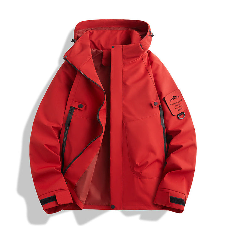Dam vattenavvisande softshell funktionsjacka med justerbar huva, vindtät membrane och diagonal zip fickor
